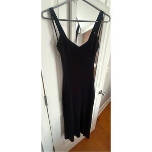 Abercrombie & Fitch Black Midi Dress